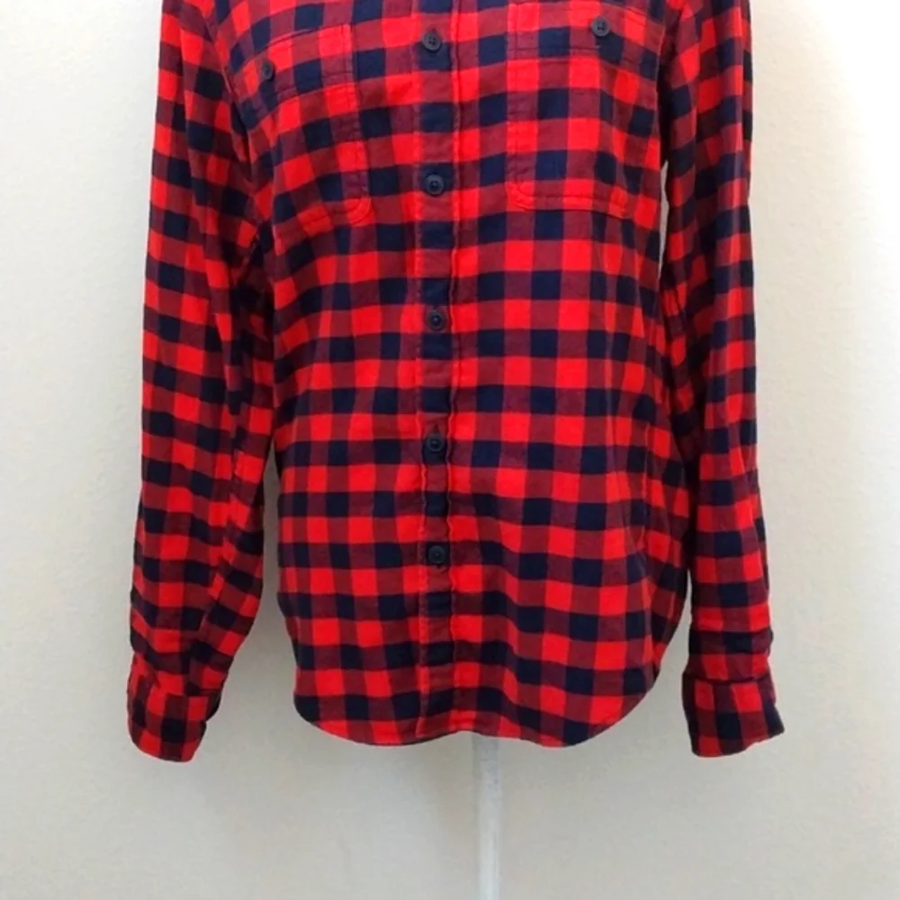 J. Crew Slim Fit Buffalo Plaid Cotton Flannel size Small
